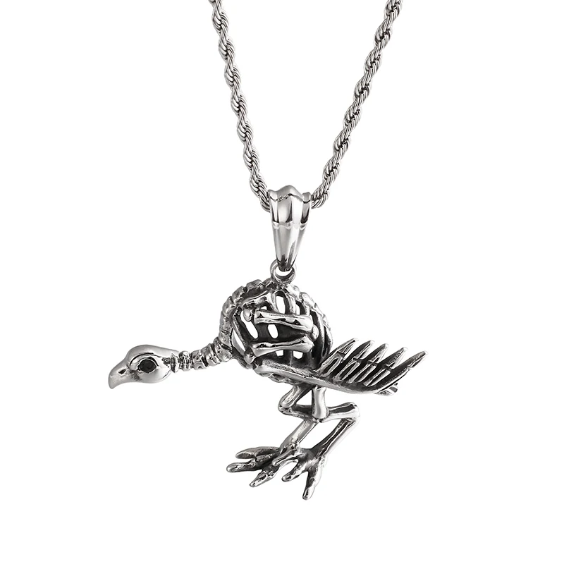 Man Punk Skull Bird Stainless Steel Pendant Jewelry for Men's Vintage Steel Glamour Pendants Charm Necklace
Man Punk Skull Bird Stainless Steel Pendant Jewelry for Men's Vintage Steel Glamour Pendants Charm Necklace