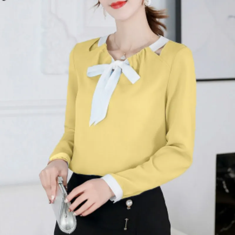Spring 2019 Korean Women Shirt Slim Long Sleeve Casual Chiffon Blouse Office Shirt Fashion Lace Up Streetwear Summer Ladies Tops
Spring 2019 Korean Women Shirt Slim Long Sleeve Casual Chiffon Blouse Office Shirt Fashion Lace Up Streetwear Summer Ladies Tops