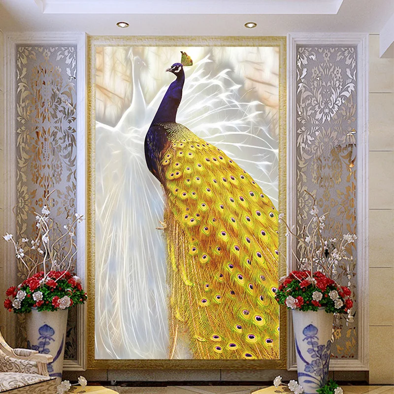 QIANZEHUI,DIY Embroidery,Round Diamond Full rhinestone Flying wing white gold peacock Diamond painting cross stitch,needlework
QIANZEHUI,DIY Embroidery,Round Diamond Full rhinestone Flying wing white gold peacock Diamond painting cross stitch,needlework