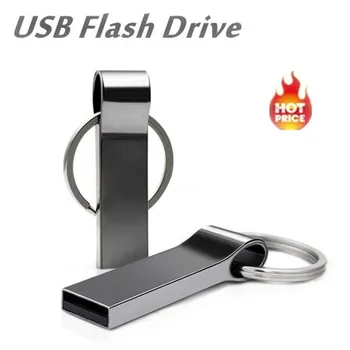 Key Mini USB flash Drive 128GB 64GB 32GB 16GB 8GB Metal Pen Drive Pendrive 128 64 32 16 8 GB USB Flash Memory Cle USB Stick