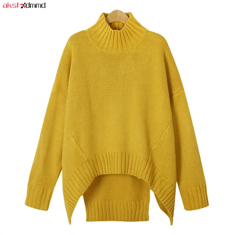 Autumn Turtleneck Women Sweater Loose Yellow Casual Plus Size Cotton 2019 Pullover Solid Color Knitted Tops Sueter Mujer AC110
Autumn Turtleneck Women Sweater Loose Yellow Casual Plus Size Cotton 2019 Pullover Solid Color Knitted Tops Sueter Mujer AC110