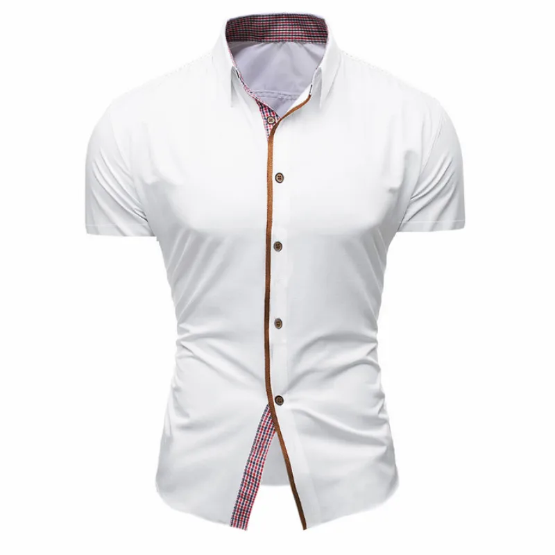 2019 Summer New Men's Shirt Brand white brown Color collision stitching Men Cotton Short Sleeves Dress lapel Cardigan Shirt
2019 Summer New Men's Shirt Brand white brown Color collision stitching Men Cotton Short Sleeves Dress lapel Cardigan Shirt