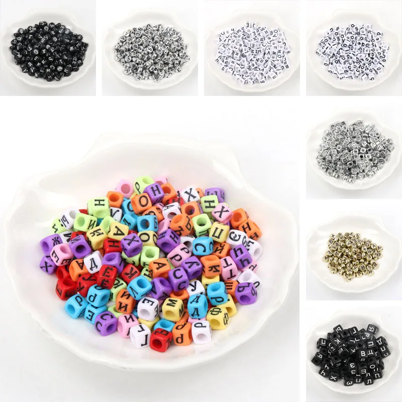 100PCS Random Mixed White Russian Letters Alphabet Acrylic Cube Loose Spacer Beads For Kid DIY Jewelry Making
100PCS Random Mixed White Russian Letters Alphabet Acrylic Cube Loose Spacer Beads For Kid DIY Jewelry Making