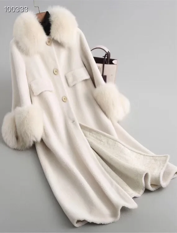 ZiZhen Real Woolen Coat Long Outwear With Real Fox Fur Collar Winter Women Promotion KQN18120.
ZiZhen Real Woolen Coat Long Outwear With Real Fox Fur Collar Winter Women Promotion KQN18120.