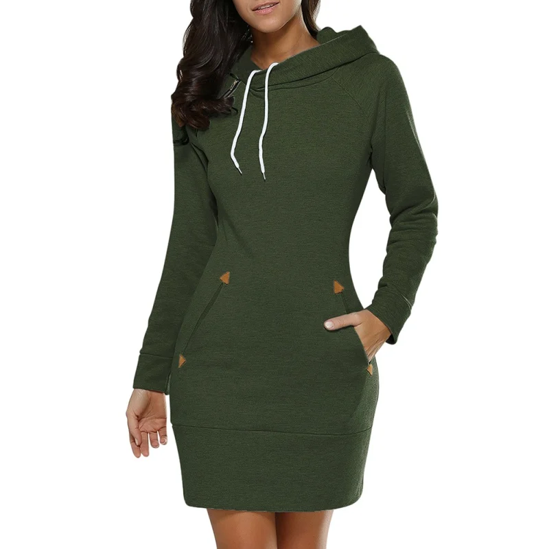 Women Autumn Summer Collocation Hoodies Solid Full Sleeve Dress Women Fashion Party Short Gown 2017 Elegant Dresses
Women Autumn Summer Collocation Hoodies Solid Full Sleeve Dress Women Fashion Party Short Gown 2017 Elegant Dresses