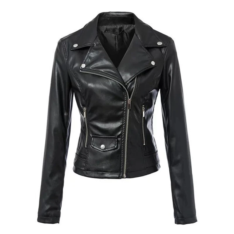 Black motorcycle leather jackets women 2019 new spring autumn fashion leather outwear coats ladies oblique zipper jackets femme
Black motorcycle leather jackets women 2019 new spring autumn fashion leather outwear coats ladies oblique zipper jackets femme