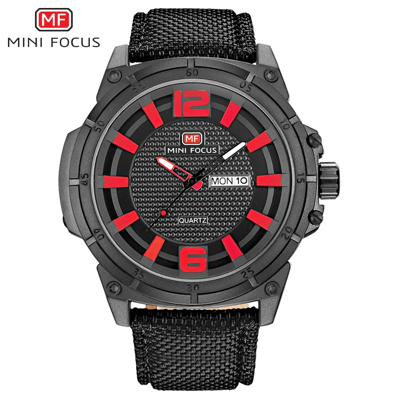 

MINIFOCUS Men's Army Military Watches Luxury Watch Men Quartz Wrist Watch Sports Date Clock Brand Casual Nylon Watch For Male