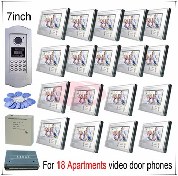 For 18 Apartments video door phones door bells intercom systems support Inductive Card/Password unlocking function
For 18 Apartments video door phones door bells intercom systems support Inductive Card/Password unlocking function