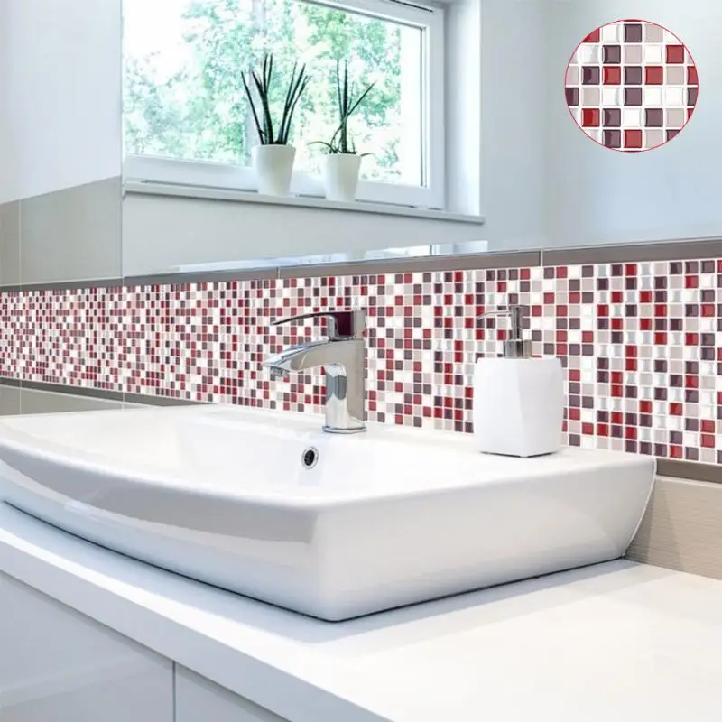 Self Adhesive Mosaic Tile Wall decal Sticker Removable 3D Waterproof DIY Kitchen Bathroom Home Decor Unique Concise Wall Sticker
Self Adhesive Mosaic Tile Wall decal Sticker Removable 3D Waterproof DIY Kitchen Bathroom Home Decor Unique Concise Wall Sticker