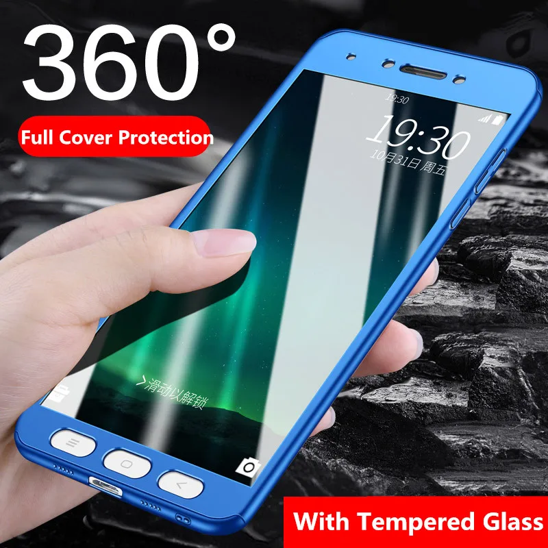 

360 degrees shockproof Case For Redmi Note7 Pro Case on Xiaomi miA2 Lite Mi 9T mi8 5X 6X Redmi 7A 6A K20 Note6 5 4X Cover Glass