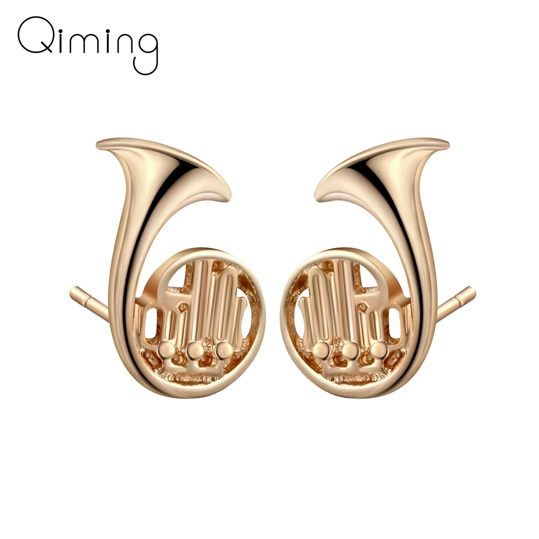 French Horn Stud Earring For Women Lady Music Lovers Accessary Fashion Jewelry Gift Silver Gold Musical Instruments Earrings
French Horn Stud Earring For Women Lady Music Lovers Accessary Fashion Jewelry Gift Silver Gold Musical Instruments Earrings
