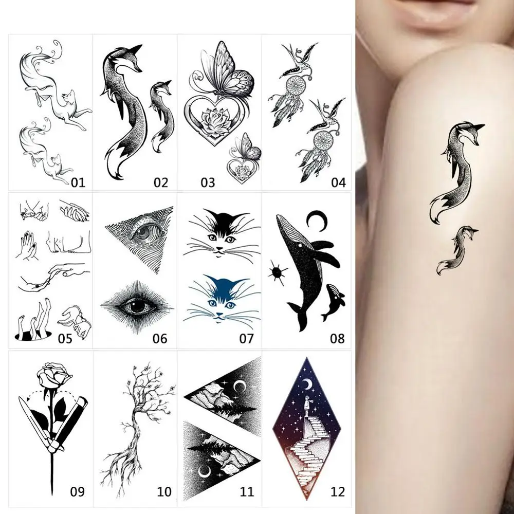 1 Sheet Black Fake Animal Body Makeup Tattoo Temporary Sticker Moon Light Eyes Pattern Shoulder Hand Ankle Art Decal #282054
1 Sheet Black Fake Animal Body Makeup Tattoo Temporary Sticker Moon Light Eyes Pattern Shoulder Hand Ankle Art Decal #282054