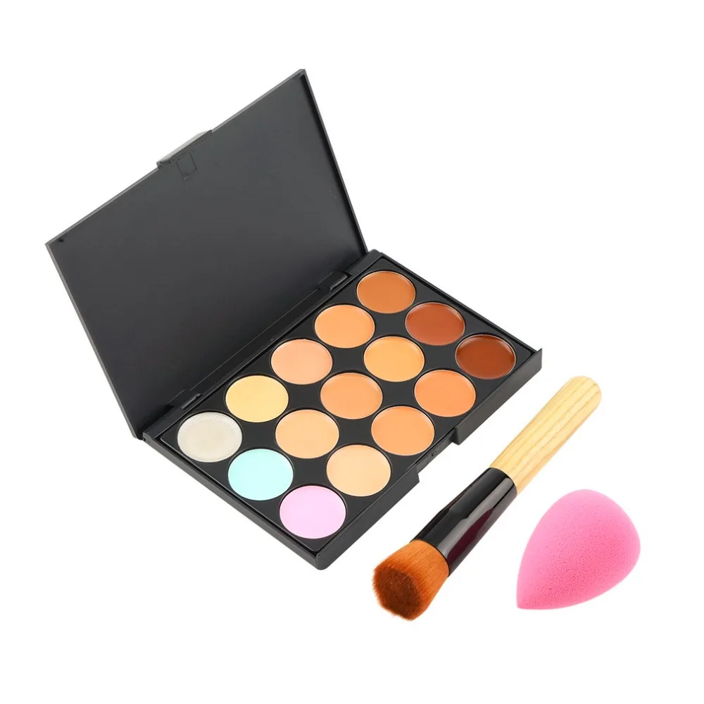 15 Color Pro Face Concealer Primer Cream Contour Palette Makeup Corrector Base Palette + Sponge Puff + Powder Brush Make up set
15 Color Pro Face Concealer Primer Cream Contour Palette Makeup Corrector Base Palette + Sponge Puff + Powder Brush Make up set