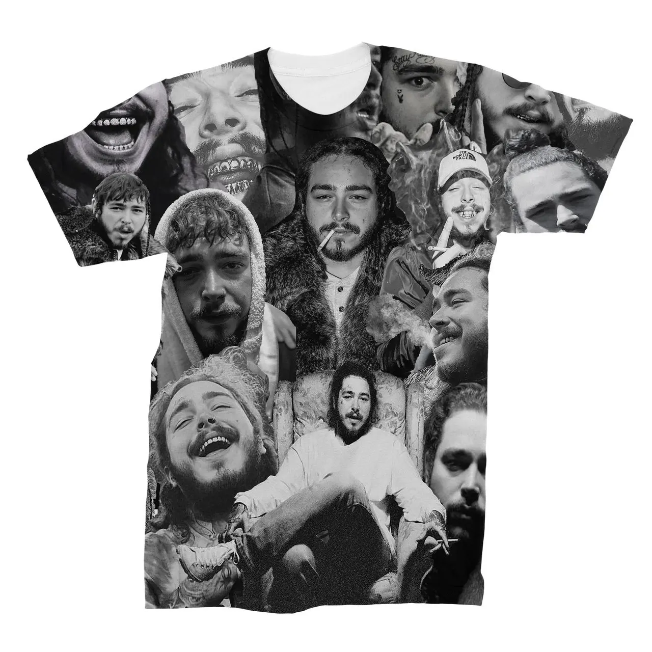 2018 Post Malone Black and White Photo Collage T-Shirt Funny Printed High Quality Men WOMEN Printed 3D T Shirt
2018 Post Malone Black and White Photo Collage T-Shirt Funny Printed High Quality Men WOMEN Printed 3D T Shirt