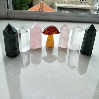 7 pcs natural crystal stones point wand agate mushroom quartz point cuarzo rosa point red-green stone point healing chakra
7 pcs natural crystal stones point wand agate mushroom quartz point cuarzo rosa point red-green stone point healing chakra