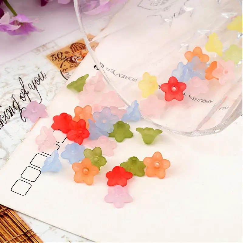 Jewelry Beads Mixed Color Frosted Transparent Acrylic Flower Beads, about 10mm in diameter,5mm thick,hole:1.2mm
Jewelry Beads Mixed Color Frosted Transparent Acrylic Flower Beads, about 10mm in diameter,5mm thick,hole:1.2mm