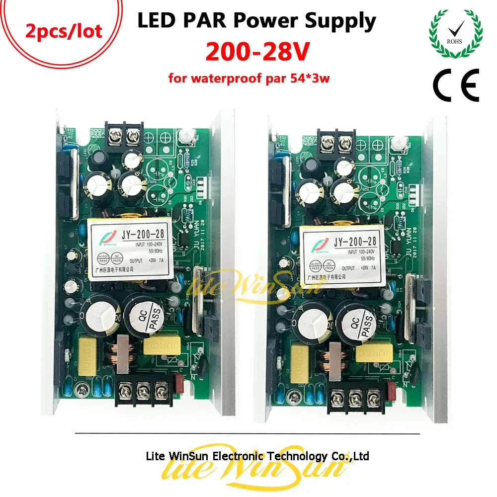 Litewinsune LED PAR Can светильник Power Board поставщик 200 Вт 28 в для 54*3 RGBW водонепроницаемый
