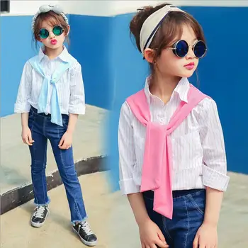 Girls Shirt Autumn Kids Long Sleeve Striped Top Girl Fashion Shawl Shirt Kids Outwear Clothing
Girls Shirt Autumn Kids Long Sleeve Striped Top Girl Fashion Shawl Shirt Kids Outwear Clothing