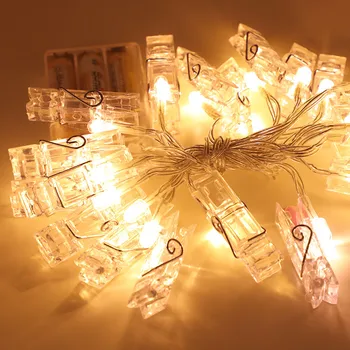 LED String lights Card Photo Clip Holder Fairy Garland lamp For Christmas New Year Wedding Party Decoration Battery holiday lamp
LED String lights Card Photo Clip Holder Fairy Garland lamp For Christmas New Year Wedding Party Decoration Battery holiday lamp