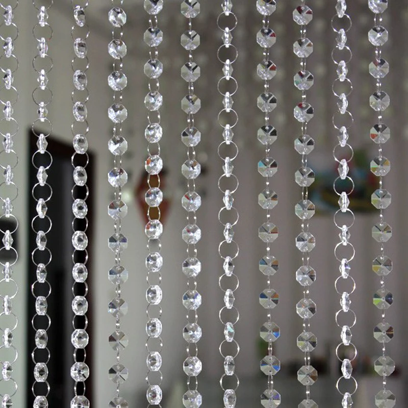 10m / Acrylic beads Curtains Wedding background Decoration transparent crystal plastic beads Festive party supplies
10m / Acrylic beads Curtains Wedding background Decoration transparent crystal plastic beads Festive party supplies