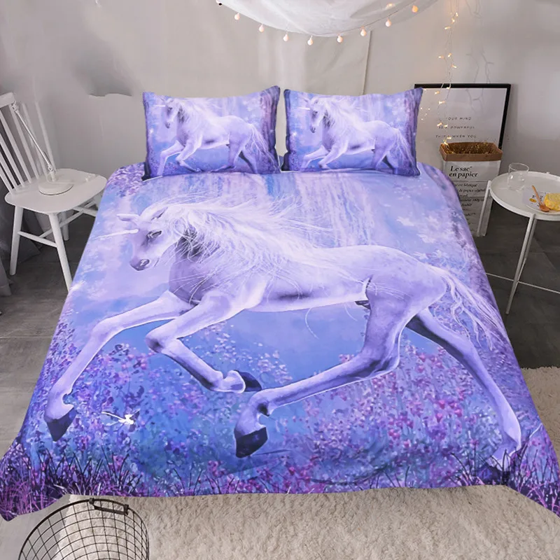 BeddingOutlet Purple Unicorn Bedding Set 3D Printed Quilt Cover With Pillowcases Floral Scenic Bed Set 3-Piece Home Textiles
BeddingOutlet Purple Unicorn Bedding Set 3D Printed Quilt Cover With Pillowcases Floral Scenic Bed Set 3-Piece Home Textiles
