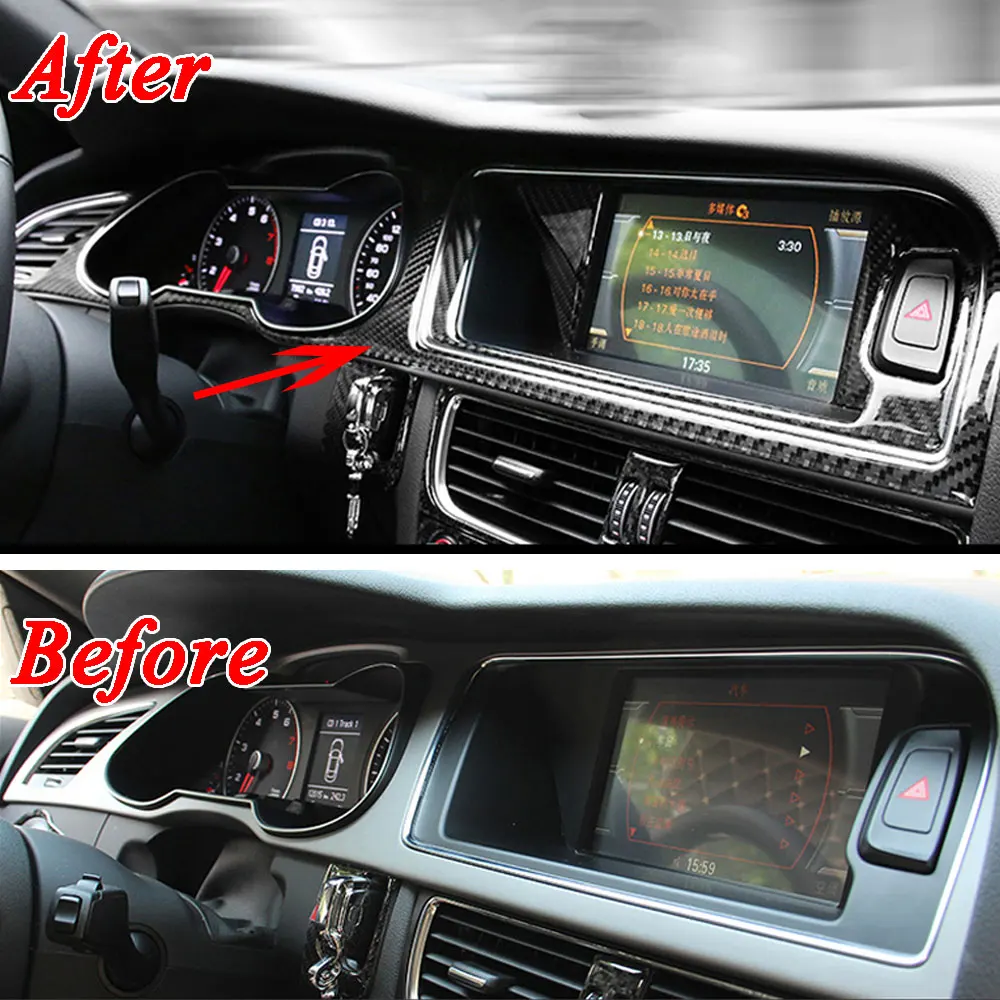 4ps Carbon fiber Interior Navigation Panel Warning Lamp Frame Decoration Cover Trim For Audi A4 B8 2009- 2016 Car Styling
4ps Carbon fiber Interior Navigation Panel Warning Lamp Frame Decoration Cover Trim For Audi A4 B8 2009- 2016 Car Styling