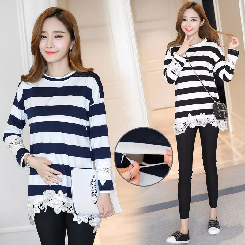 Fashion Long Sleeve spring Autumn Maternity Clothes Cotton Nursing Top Breastfeeding tops for Pregnant Women maternity T-shirt
Fashion Long Sleeve spring Autumn Maternity Clothes Cotton Nursing Top Breastfeeding tops for Pregnant Women maternity T-shirt