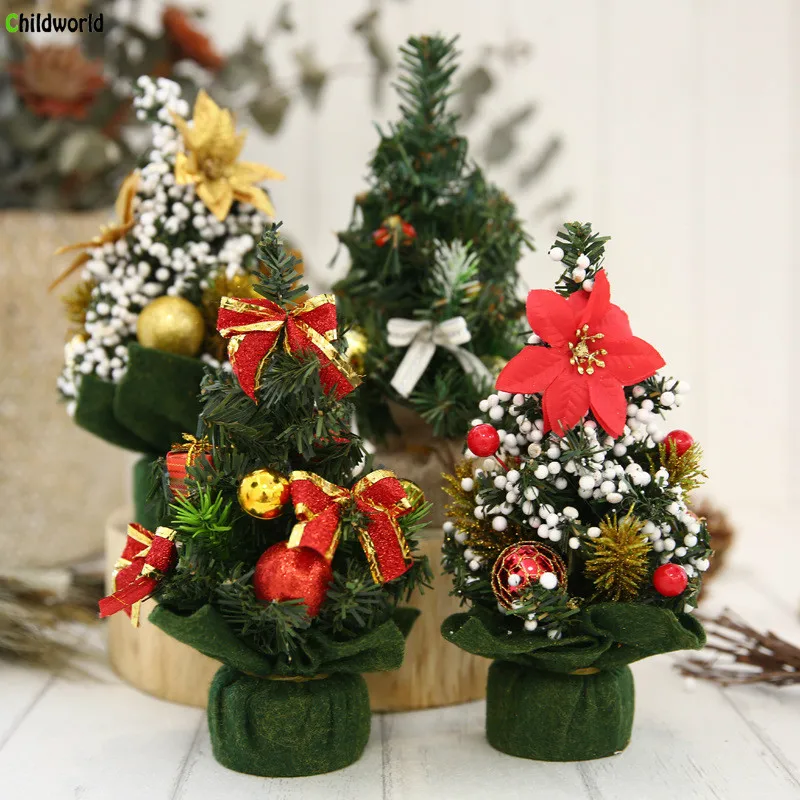 

Christmas Decorations Creative 20 Cm Mini Trumpet Decorated Christmas Tree Hotel Window Restaurant Desktop Ornaments