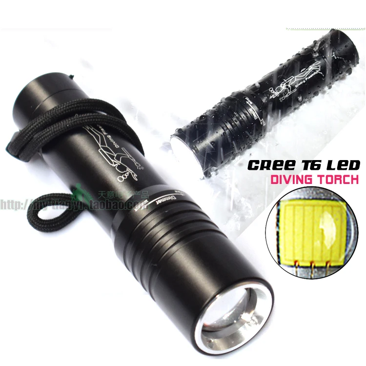 Professional LED Diving Flashlight Torch 5000Lm XM-L T6 LED Waterproof Dive Underwater 80M flashlight Zoom Diving torch
Professional LED Diving Flashlight Torch 5000Lm XM-L T6 LED Waterproof Dive Underwater 80M flashlight Zoom Diving torch