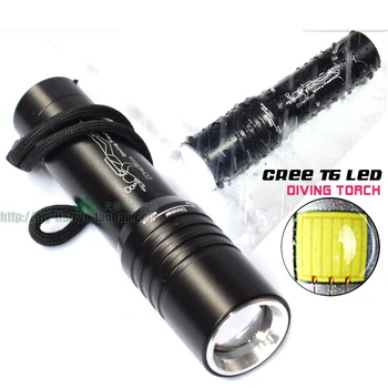 

Professional LED Diving Flashlight Torch 5000Lm XM-L T6 LED Waterproof Dive Underwater 80M flashlight Zoom Diving torch