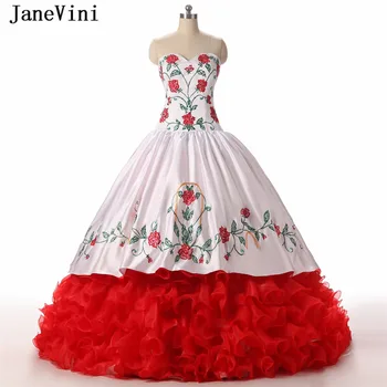 JaneVini Chic Ball Gown Embroidery Beads Long Bridesmaid Dresses Satin Floor Length Cascading Ruffles Plus Size Prom Party Gowns
JaneVini Chic Ball Gown Embroidery Beads Long Bridesmaid Dresses Satin Floor Length Cascading Ruffles Plus Size Prom Party Gowns