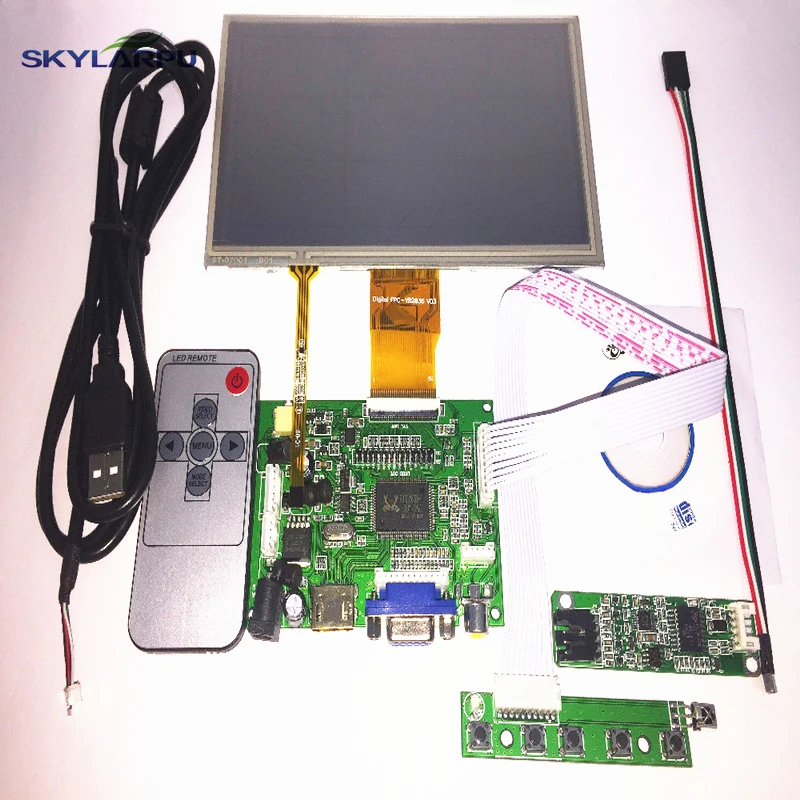 7 дюймовая ЖК панель цифровой экран + сенсорный и плата привода (HDMI VGA 2AV) для Raspberry PI