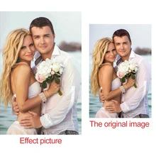 Fezrgea 5D Diy יהלומי ציור מלא כיכר תמונה מותאם אישית דיוקן תפר צלב יהלומי רקמת משפחת חג המולד דקור מתנות(China)