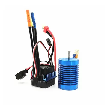 3650 4370KV 4P Sensorless Brushless Motor + 45A Brushless ESC for 1/10 Off-road RC Car
3650 4370KV 4P Sensorless Brushless Motor + 45A Brushless ESC for 1/10 Off-road RC Car