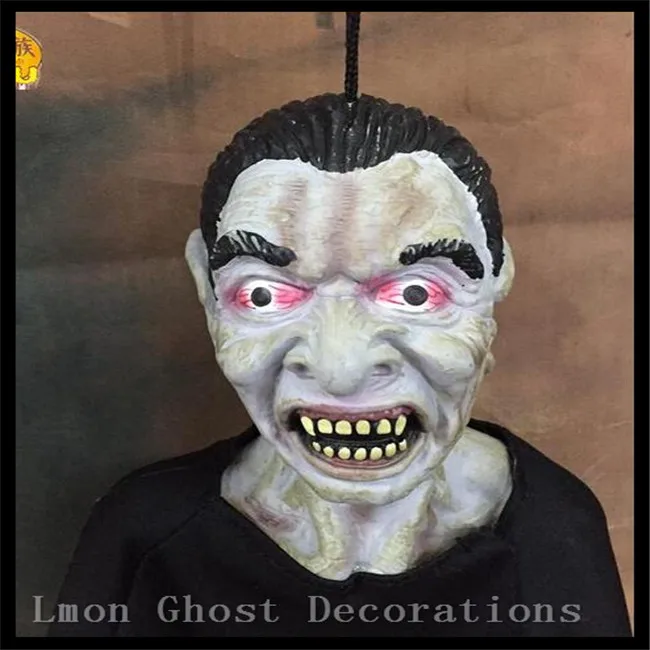 2016 Free shipping horrible head zombie halloween decoration prop hanging head ghost Novelty toy for party haunted house Vampire 
2016 Free shipping horrible head zombie halloween decoration prop hanging head ghost Novelty toy for party haunted house Vampire
