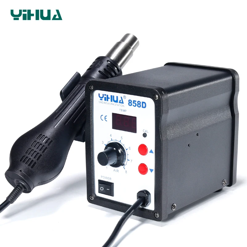 650W 110V Or 220V YIHUA 858D Hot Air Desoldering Station With 45W Soldering Iron Hot Air Gun Soldering Station
650W 110V Or 220V YIHUA 858D Hot Air Desoldering Station With 45W Soldering Iron Hot Air Gun Soldering Station