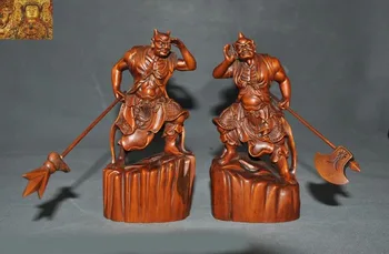 wedding decoration 6" Old Chinese Boxwood Wood Hand carved Exorcism door-god Two God Buddha Statue
wedding decoration 6" Old Chinese Boxwood Wood Hand carved Exorcism door-god Two God Buddha Statue