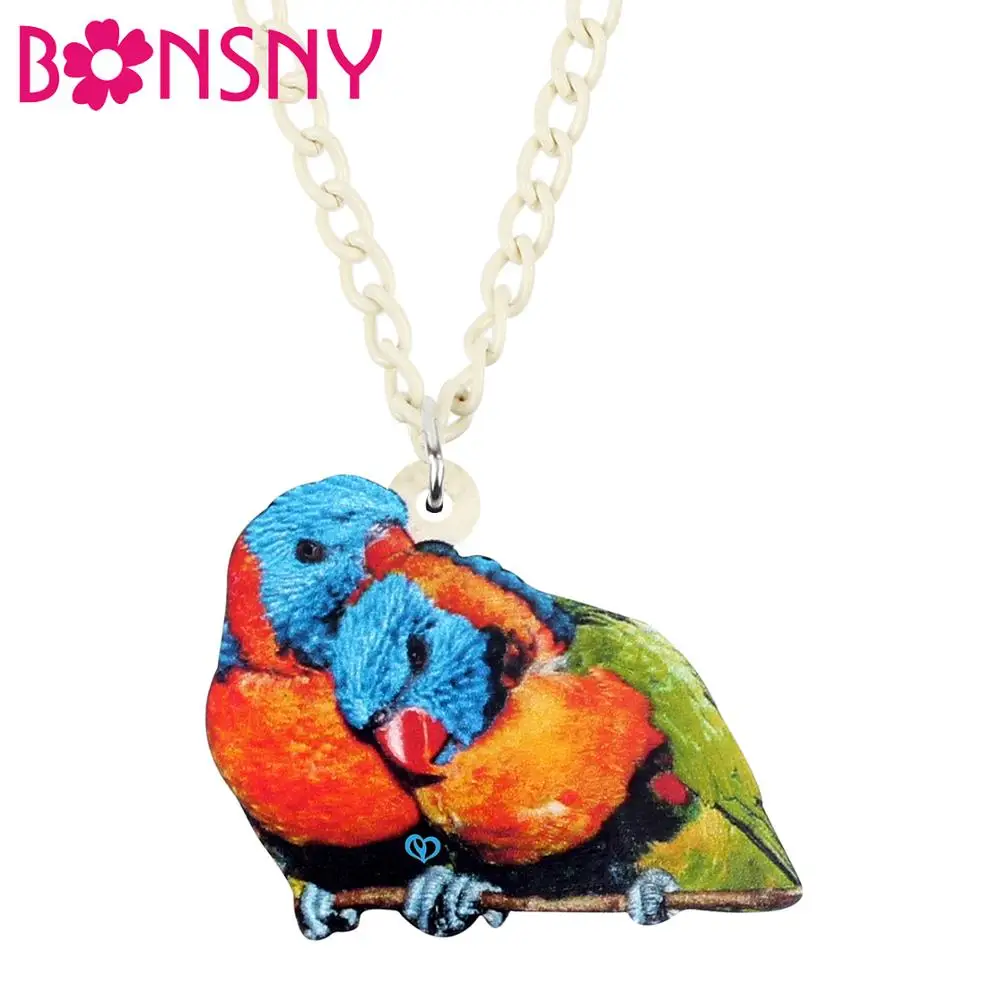 Bonsny Acrylic Australia Lorikeet Parrot Cockatoo Pendant Necklace Chain Choker Unique Bird Jewelry For Women Girls Charm Gift
Bonsny Acrylic Australia Lorikeet Parrot Cockatoo Pendant Necklace Chain Choker Unique Bird Jewelry For Women Girls Charm Gift