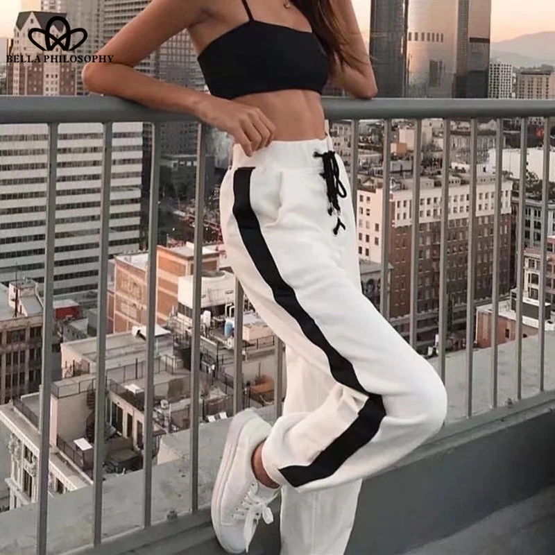 Bella Philosophy 2018 Spring Women Fashion Pencil Pants Casual Patchwork Female Striped Long Pants Lace Up Loose High Waist Pant
Bella Philosophy 2018 Spring Women Fashion Pencil Pants Casual Patchwork Female Striped Long Pants Lace Up Loose High Waist Pant