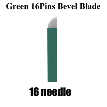 50pcs Green 16 Pin Bevel Blade Permanent Makeup Eyebrow Tattoo Microblading Needles for 3D Embroidery Manual Tattoo Pen Machine
50pcs Green 16 Pin Bevel Blade Permanent Makeup Eyebrow Tattoo Microblading Needles for 3D Embroidery Manual Tattoo Pen Machine