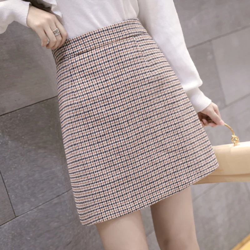 Women's Skirts Casual Lady Kawaii Ins Chic Vintage Woolen Ulzzang Plaid A Skirt Female Korean Girl Buttom For Women Casual
Women's Skirts Casual Lady Kawaii Ins Chic Vintage Woolen Ulzzang Plaid A Skirt Female Korean Girl Buttom For Women Casual