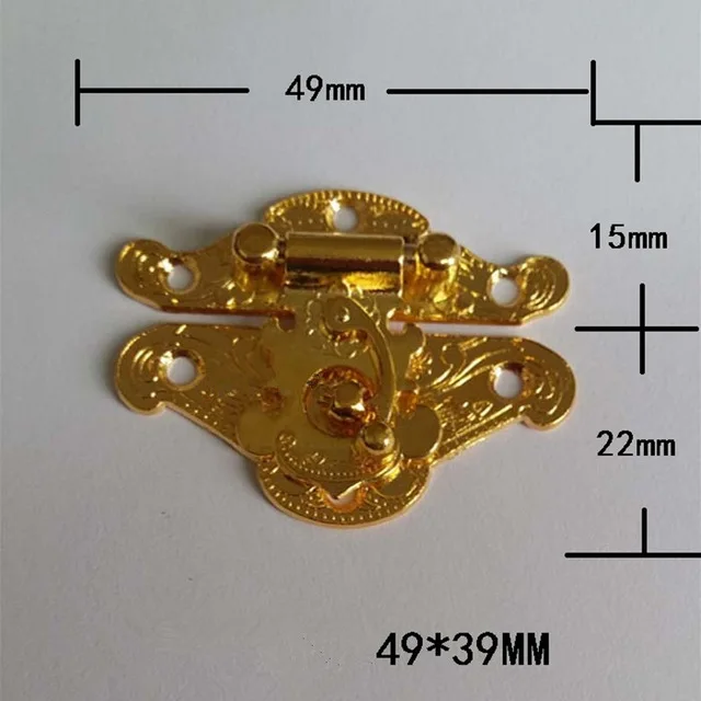 1Pcs 49*39mm,Box Packing Buckle Antique Wooden Gift Box Lock Alloy Buckle Latch Hook Locks,Zinc Alloy Vintage,Gold Color
1Pcs 49*39mm,Box Packing Buckle Antique Wooden Gift Box Lock Alloy Buckle Latch Hook Locks,Zinc Alloy Vintage,Gold Color