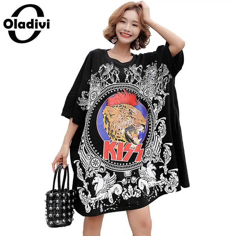 Oladivi Oversized Plus Size Women Fashion Print Shirt Dress Ladies Casual Loose Short MIni Dresses Summer Female Tunics Vestidos
Oladivi Oversized Plus Size Women Fashion Print Shirt Dress Ladies Casual Loose Short MIni Dresses Summer Female Tunics Vestidos