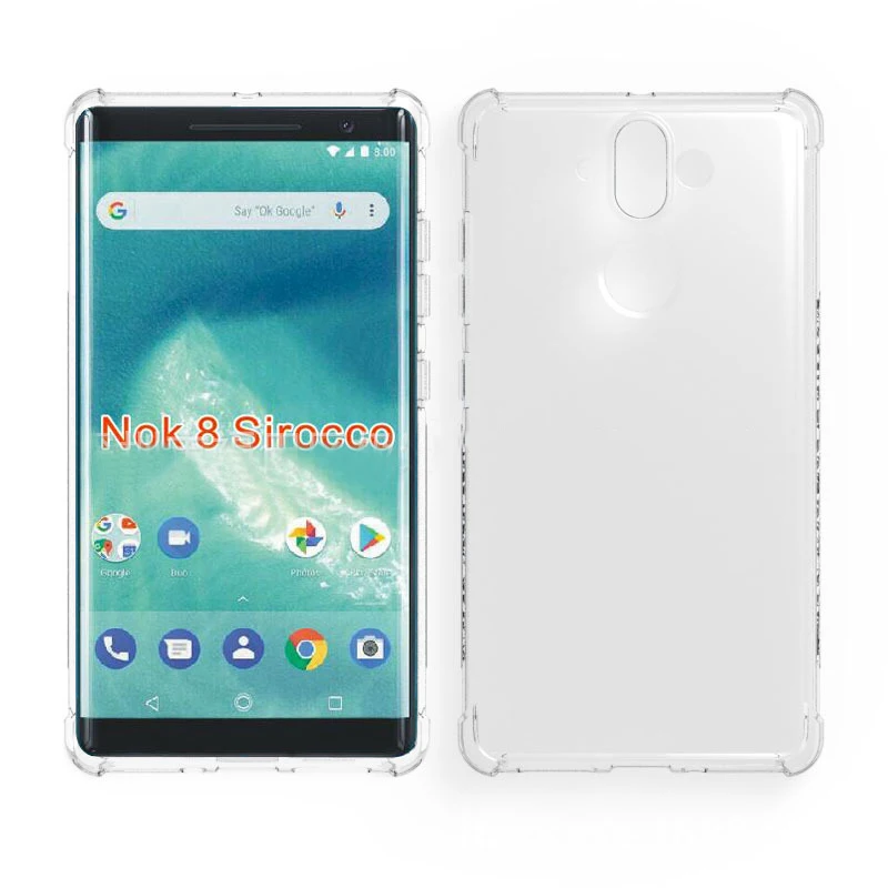 Чехол из ТПУ с подушкой безопасности Противоударная задняя крышка для Nokia 8 Sirocco