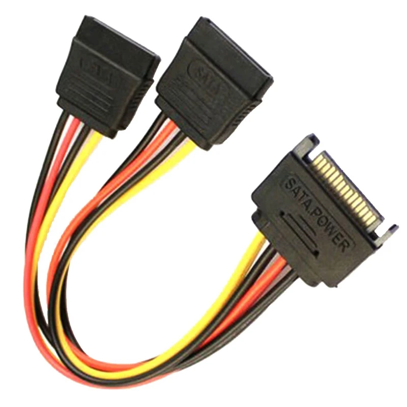 1PCS SATA 15 Pin Male To 2 SATA 15 Pin Female 15Pin Power Cable HDD Y Splitter Universal Connector Adapter
1PCS SATA 15 Pin Male To 2 SATA 15 Pin Female 15Pin Power Cable HDD Y Splitter Universal Connector Adapter