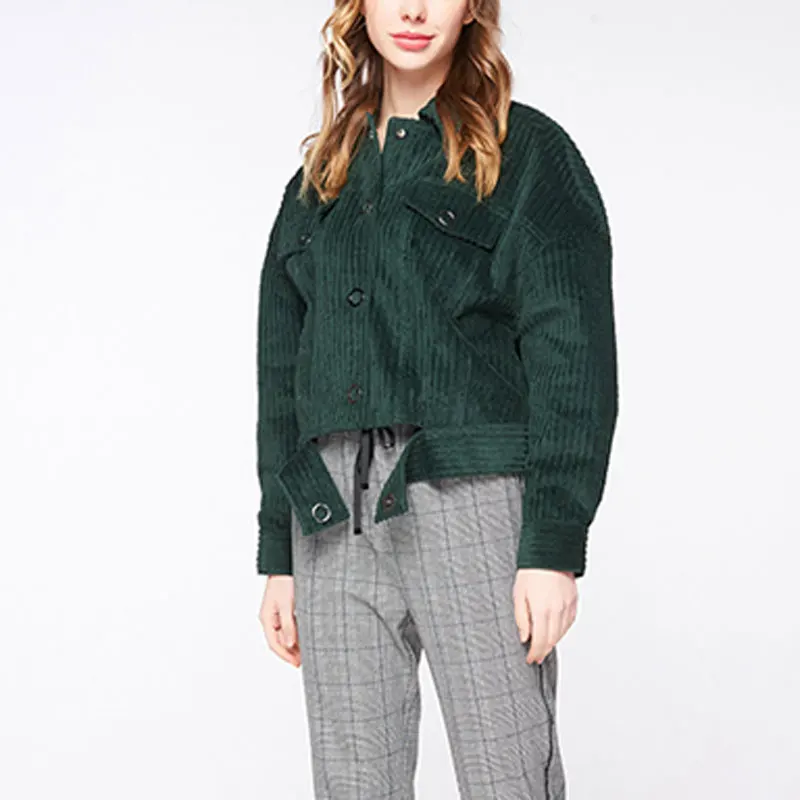 HEE GRAND Vintage Corduroy Jacket Female 2019 Spring Women Long Sleeve Basic Jacket Fashion Green Lace up Short Outerwear WWJ946
HEE GRAND Vintage Corduroy Jacket Female 2019 Spring Women Long Sleeve Basic Jacket Fashion Green Lace up Short Outerwear WWJ946