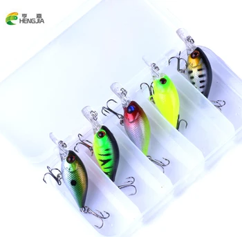 HENGJIA 5pc Mix Models Fishing Lure Kit Minnow Floating Lure Isca Crankbait Bait Pesca Jig Fishing Hook with Fishing Tackle Box
HENGJIA 5pc Mix Models Fishing Lure Kit Minnow Floating Lure Isca Crankbait Bait Pesca Jig Fishing Hook with Fishing Tackle Box