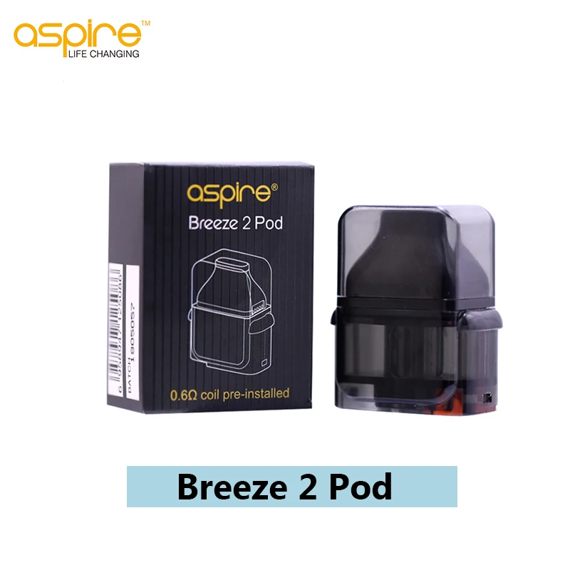 

Original Aspire Breeze 2 Pod 3ML Electronic Cigarette Vape Replacement Cartridge with 0.6ohm Coil Built-in For Breeze 2 AIO