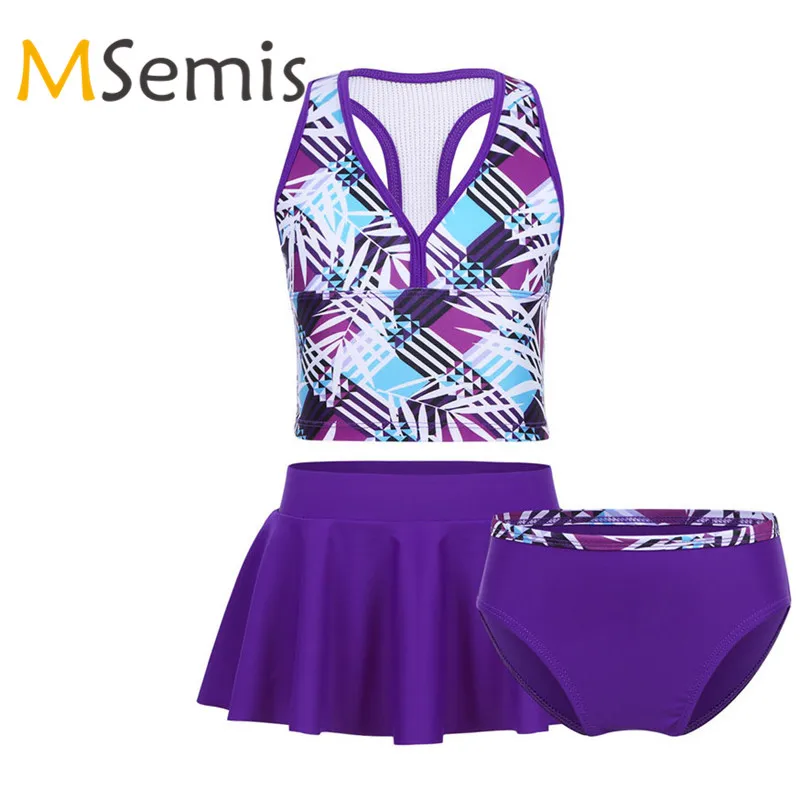 Kids Girls Tankini Swimsuit Gymnastic Leotard Swimwear Bathing Suit Set Tops with Bottom Skirt Swimwear Children's Swimming Suit
Kids Girls Tankini Swimsuit Gymnastic Leotard Swimwear Bathing Suit Set Tops with Bottom Skirt Swimwear Children's Swimming Suit