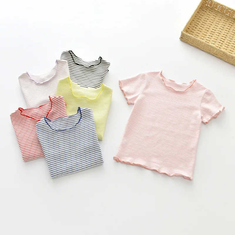 Girl T shirt Striped Basic Tees Short Sleeve T-Shirts For Girls Clothes Cotton Soft Toddler Tops Girl Shirts Roupa Menina
Girl T shirt Striped Basic Tees Short Sleeve T-Shirts For Girls Clothes Cotton Soft Toddler Tops Girl Shirts Roupa Menina